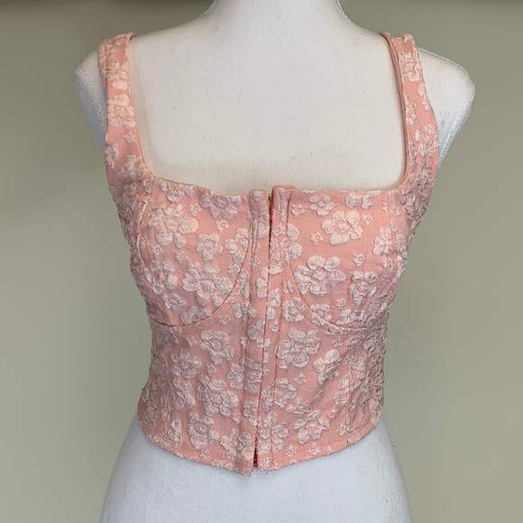 NWT Women’s Floral Corset Tank Top in Light Pink - Wild Fable - Picture 2 of 9